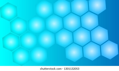 Honeycomb background,gradient Hexagons pattern, vector illustration - Vector