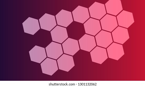 Honeycomb background,gradient Hexagons pattern, vector illustration - Vector