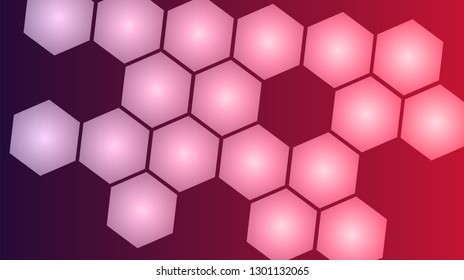 Honeycomb background,gradient Hexagons pattern, vector illustration - Vector