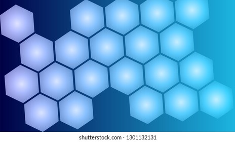 Honeycomb background,gradient Hexagons pattern, vector illustration - Vector