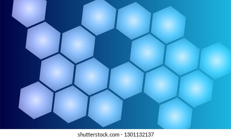 Honeycomb background,gradient Hexagons pattern, vector illustration - Vector