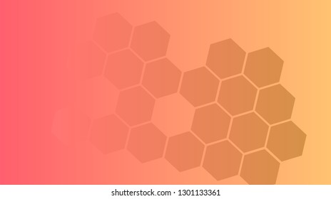 Honeycomb background,gradient Hexagons pattern, vector illustration - Vector