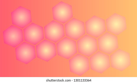 Honeycomb background,gradient Hexagons pattern, vector illustration - Vector
