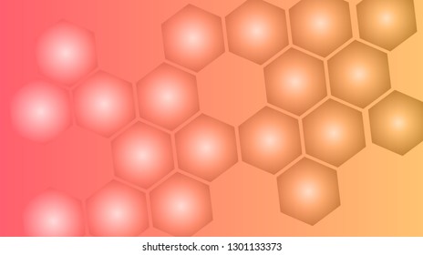 Honeycomb background,gradient Hexagons pattern, vector illustration - Vector