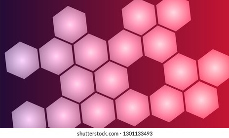 Honeycomb background,gradient Hexagons pattern, vector illustration - Vector