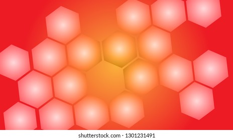 Honeycomb background,gradient Hexagons pattern, vector illustration - Vector