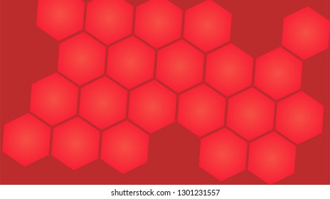 Honeycomb background,gradient Hexagons pattern, vector illustration - Vector
