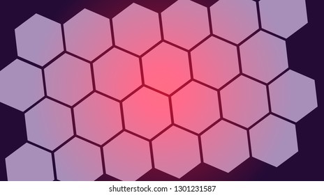 Honeycomb background,gradient Hexagons pattern, vector illustration - Vector