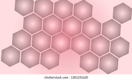 Honeycomb background,gradient Hexagons pattern, vector illustration - Vector