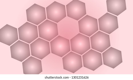Honeycomb background,gradient Hexagons pattern, vector illustration - Vector