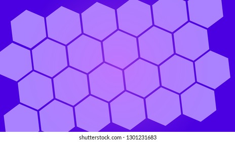 Honeycomb background,gradient Hexagons pattern, vector illustration - Vector