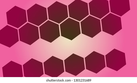 Honeycomb background,gradient Hexagons pattern, vector illustration - Vector