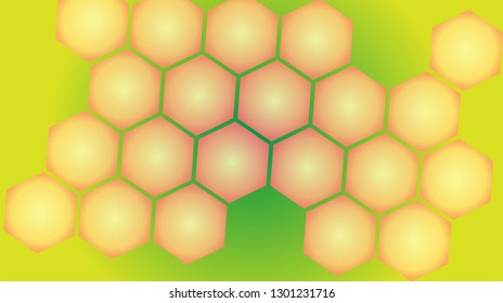 Honeycomb background,gradient Hexagons pattern, vector illustration - Vector