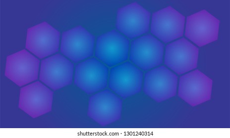 Honeycomb background,gradient Hexagons pattern, vector illustration - Vector