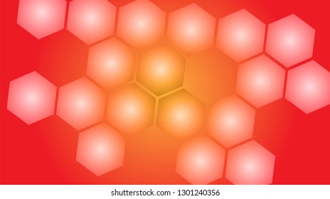 Honeycomb background,gradient Hexagons pattern, vector illustration - Vector
