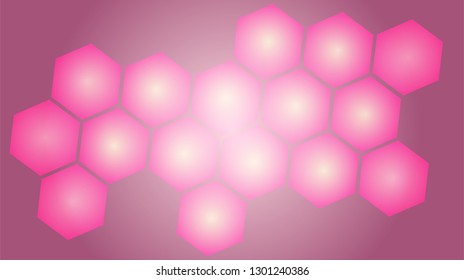 Honeycomb background,gradient Hexagons pattern, vector illustration - Vector
