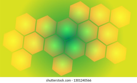 Honeycomb background,gradient Hexagons pattern, vector illustration - Vector