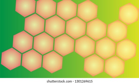 Honeycomb background,gradient Hexagons pattern, vector illustration - Vector