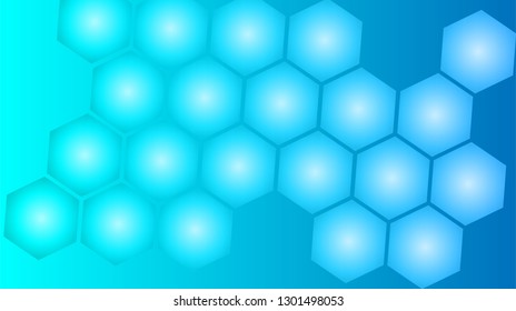 Honeycomb background,gradient Hexagons pattern, vector illustration - Vector