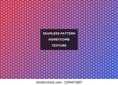 Honeycomb background,gradient seamless hexagons pattern, vector illustration - Vector