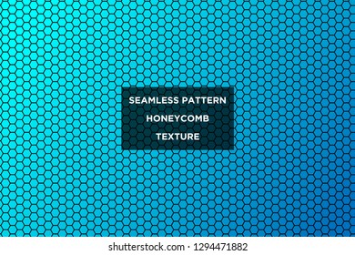 Honeycomb background,gradient seamless hexagons pattern, vector illustration - Vector