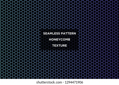 Honeycomb background,gradient seamless hexagons pattern, vector illustration - Vector