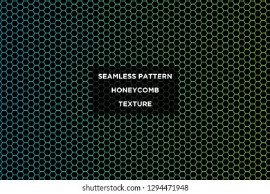 Honeycomb background,gradient seamless hexagons pattern, vector illustration - Vector