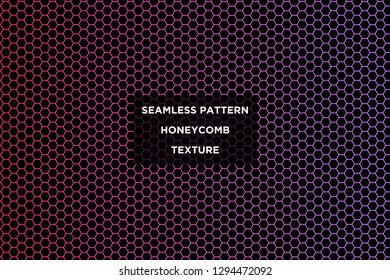 Honeycomb background,gradient seamless hexagons pattern, vector illustration - Vector