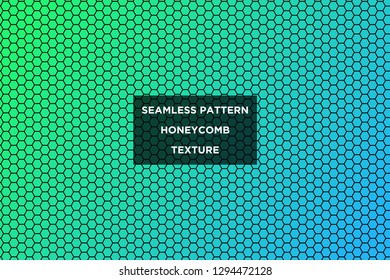 Honeycomb background,gradient seamless hexagons pattern, vector illustration - Vector