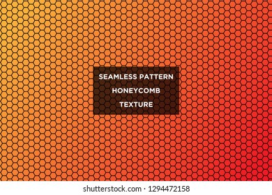 Honeycomb background,gradient seamless hexagons pattern, vector illustration - Vector