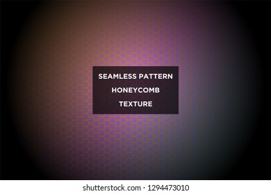 Honeycomb background,gradient seamless hexagons pattern, vector illustration - Vector