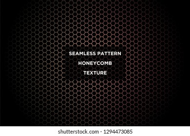 Honeycomb background,gradient seamless hexagons pattern, vector illustration - Vector