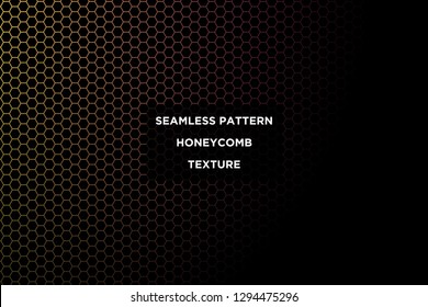 Honeycomb background,gradient seamless hexagons pattern, vector illustration - Vector