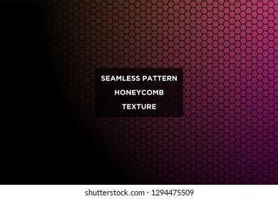 Honeycomb background,gradient seamless hexagons pattern, vector illustration - Vector