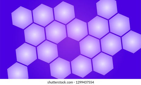 Honeycomb background,gradient seamless hexagons pattern, vector illustration - Vector