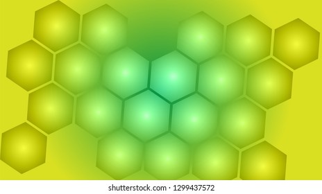 Honeycomb background,gradient seamless hexagons pattern, vector illustration - Vector