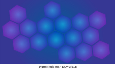 Honeycomb background,gradient seamless hexagons pattern, vector illustration - Vector