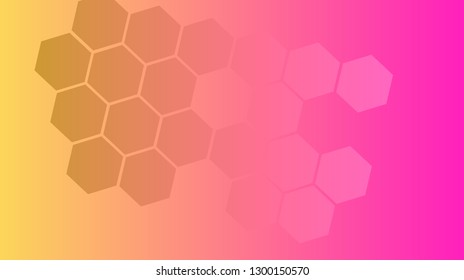 Honeycomb background,gradient seamless hexagons pattern, vector illustration - Vector