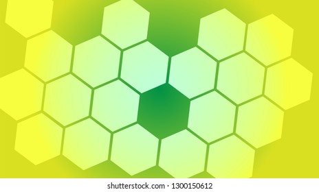 Honeycomb background,gradient seamless hexagons pattern, vector illustration - Vector