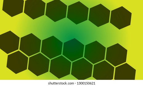 Honeycomb background,gradient seamless hexagons pattern, vector illustration - Vector