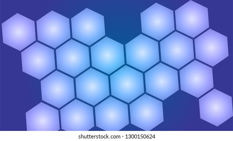 Honeycomb background,gradient seamless hexagons pattern, vector illustration - Vector