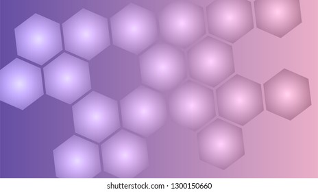 Honeycomb background,gradient seamless hexagons pattern, vector illustration - Vector
