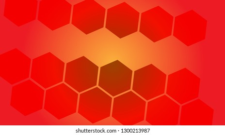 Honeycomb background,gradient seamless hexagons pattern, vector illustration - Vector
