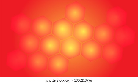 Honeycomb background,gradient seamless hexagons pattern, vector illustration - Vector