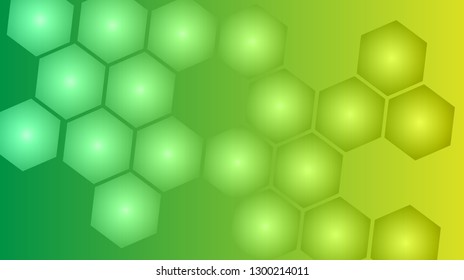 Honeycomb background,gradient seamless hexagons pattern, vector illustration - Vector