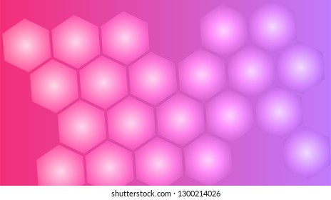 Honeycomb background,gradient seamless hexagons pattern, vector illustration - Vector