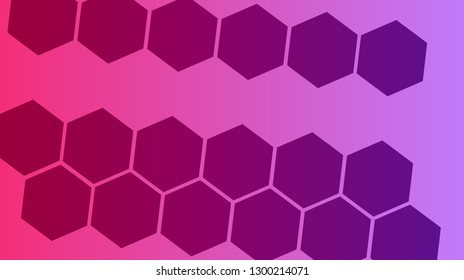 Honeycomb background,gradient seamless hexagons pattern, vector illustration - Vector