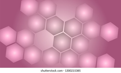Honeycomb background,gradient seamless hexagons pattern, vector illustration - Vector