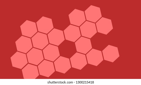 Honeycomb background,gradient seamless hexagons pattern, vector illustration - Vector