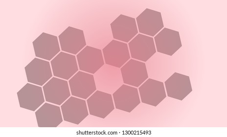 Honeycomb background,gradient seamless hexagons pattern, vector illustration - Vector